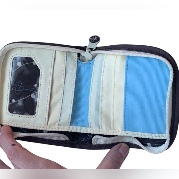 SHERPANI Kai Light Blue & Brown Wallet Coin Purse Bag Woman’s Accessories NEW - Picture 6 of 11